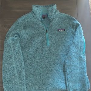 Blue Patagonia quarter zip